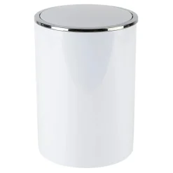Cestino da bagno Ivory in plastica bianco