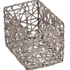Cestino portaoggetti Wenko Curly 15x11x10,5 cm grigio talpa