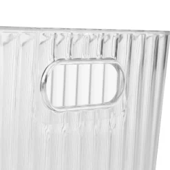 Cesto trasparente Wave con maniglie in PET