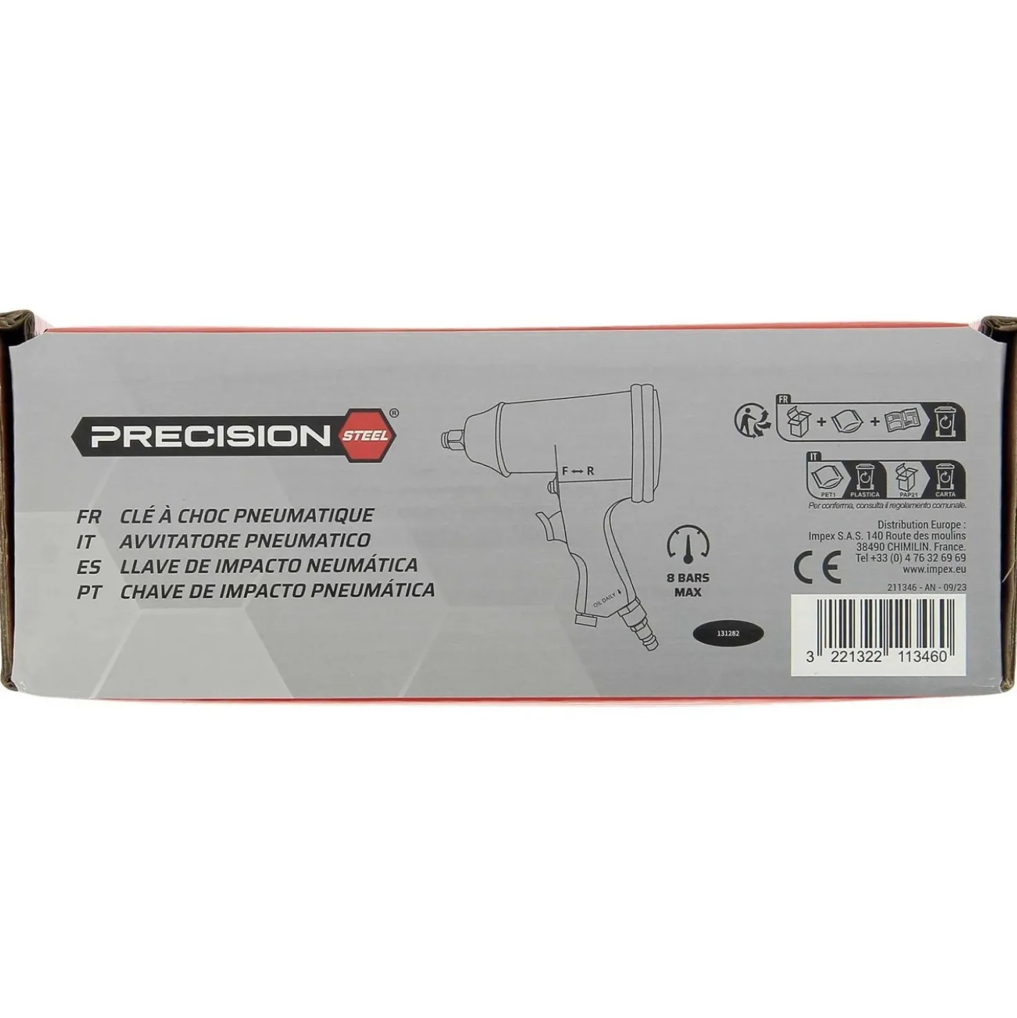 Chiave Shock pneumatica Precision Steel 1/2"