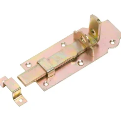 Chiavistello chiudibile con lucchetto zincato 140x45 mm giallo