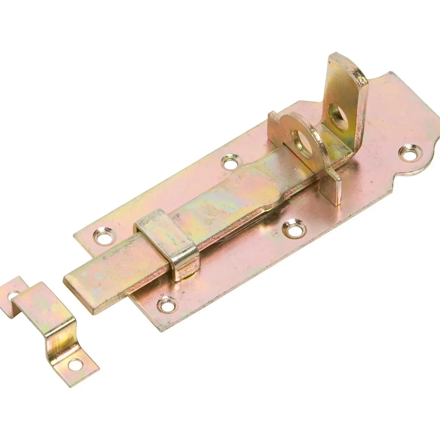 Chiavistello chiudibile con lucchetto zincato 140x45 mm giallo