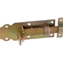 Chiavistello chiudibile con lucchetto zincato 140x45 mm giallo