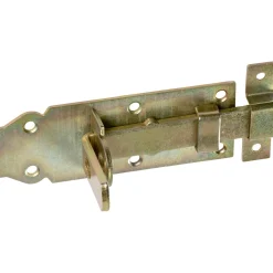 Chiavistello chiudibile con lucchetto zincato 120x50 mm giallo