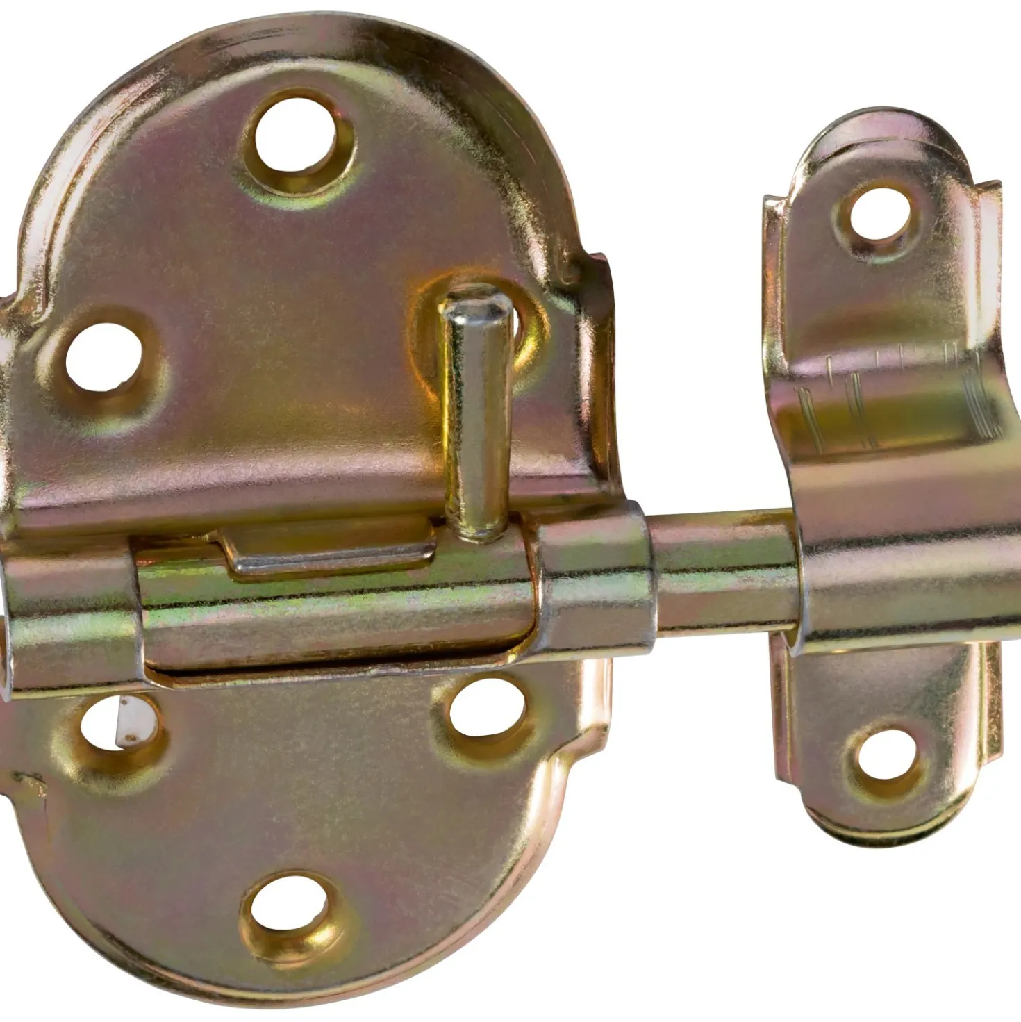 Chiavistello con asta girevole acciaio zincato 75x40 mm giallo