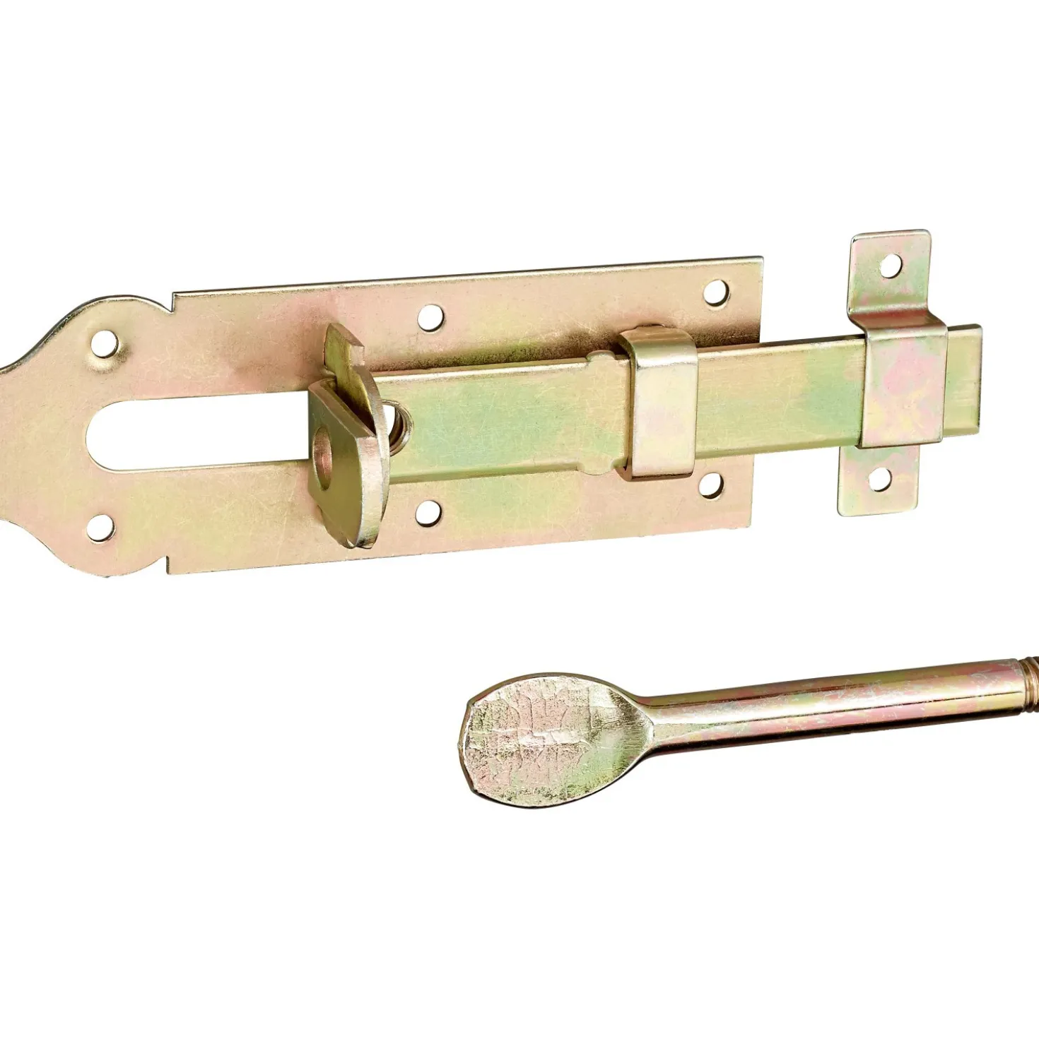 Chiavistello di sicurezza zincato 160x46 mm giallo