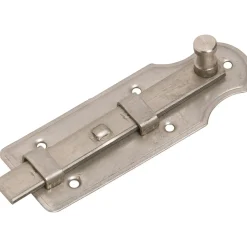 Chiavistello per finestra con monopola acciaio inox 100x30 mm
