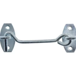 Chiusura a gancio antivento con staffa zincata 5,2x100 mm