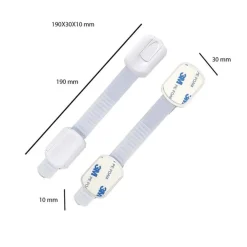 Chiusure felissibili regolabili per armadi e cassetti 19 cm 2 pz