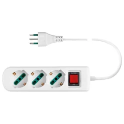 Ciabatta multipresa mobile Vimar 2P+T 10 A 250 V bianco