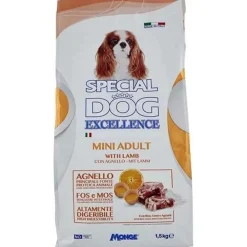 Cibo secco per cani Monge Special Dog Excellence Mini Adult Agnello 1,5 kg