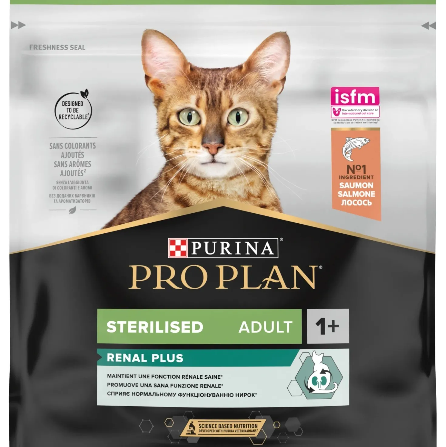 Cibo secco ricco di Salmone Purina ProPlan Sterilised adult 1+ Renal plus