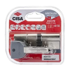 Cilindro europeo di sicurezza Cisa Asix P8 misura 40/50 mm