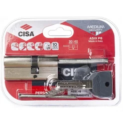 Cilindro europeo di sicurezza con codolo Cisa Asix P8 misura 30/40 mm