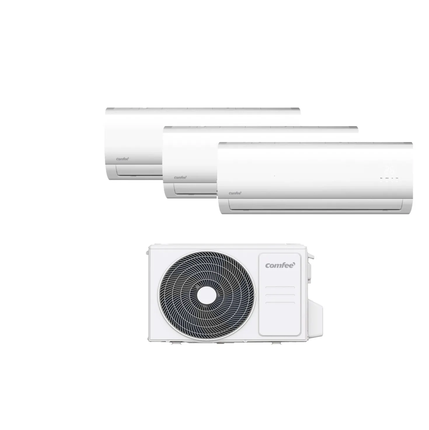 Climatizzatore fisso Comfee trialsplit Wifi 9000+9000+12000 BTU classe A++/A+