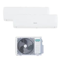 Climatizzatore fisso Hisense dualsplit 9000+12000 BTU UNI-AIR A++
