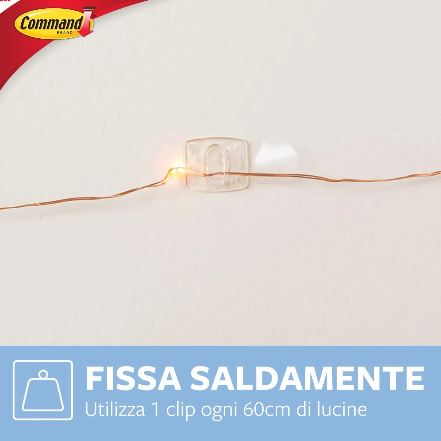 Clip adesive trasparenti 3M Command™ per decorazioni 20 pz