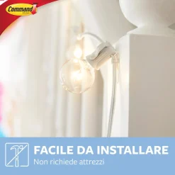 Clip adesive trasparenti 3M Command™ per decorazioni 20 pz