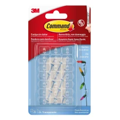 Clip adesive trasparenti 3M Command™ per decorazioni 20 pz