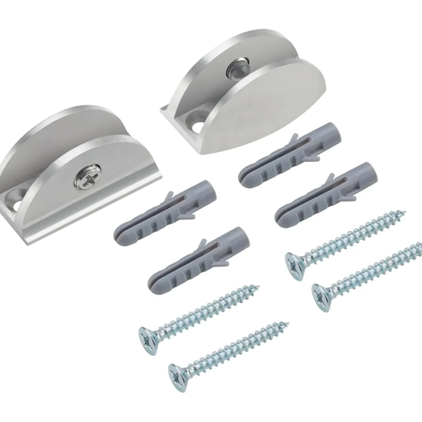 Clip di fissaggio in nichel 2x4x1,7 cm 2 pz