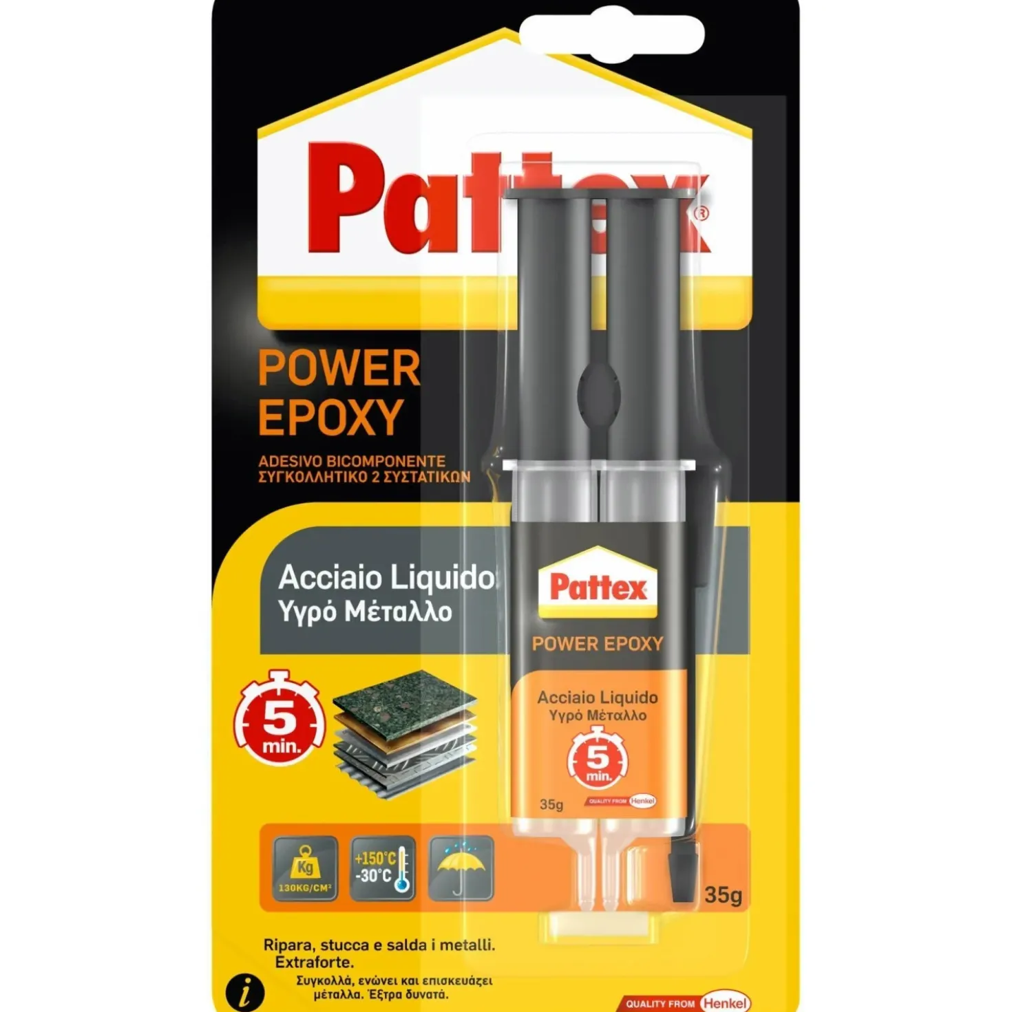 Colla bicomponente Pattex Acciaio Liquido 35 g
