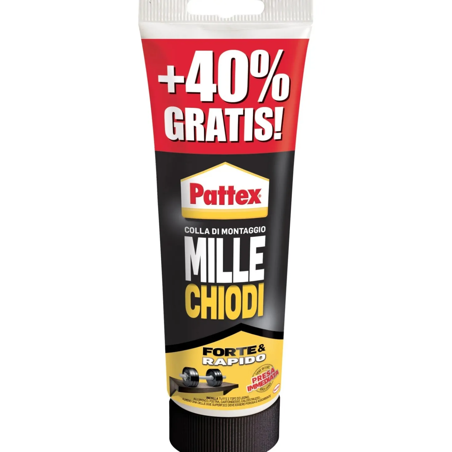 Colla di montaggio Pattex Millechiodi Forte&Rapido 250 g + 40%