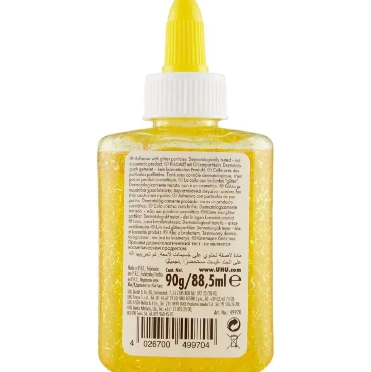 Colla glitter giallo UHU 88,5 ml