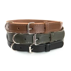 Collare in pelle classic nero Small