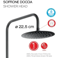 Colonna doccia Star Mix 03 nera