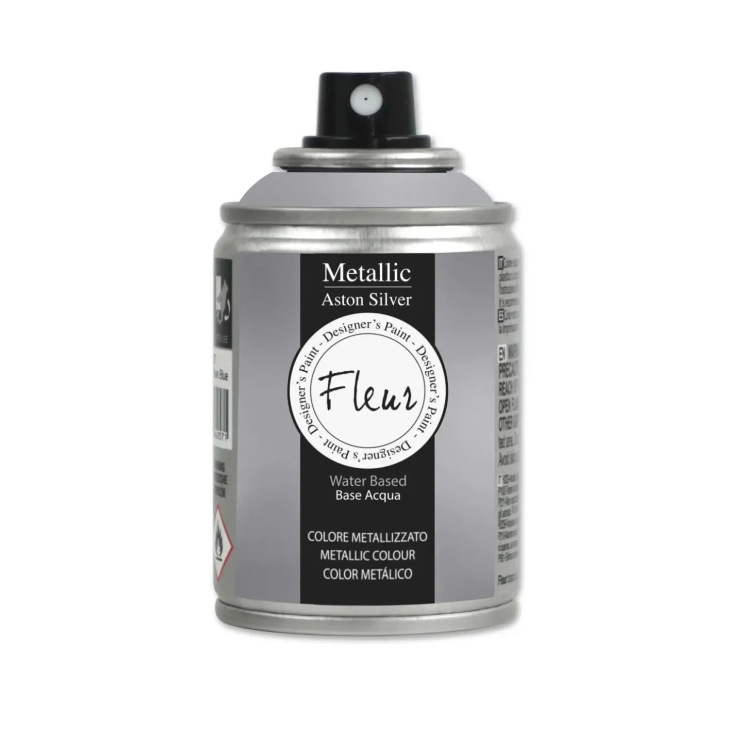 Colore metallizzato spray Fleur F90 Aston Silver 100 ml
