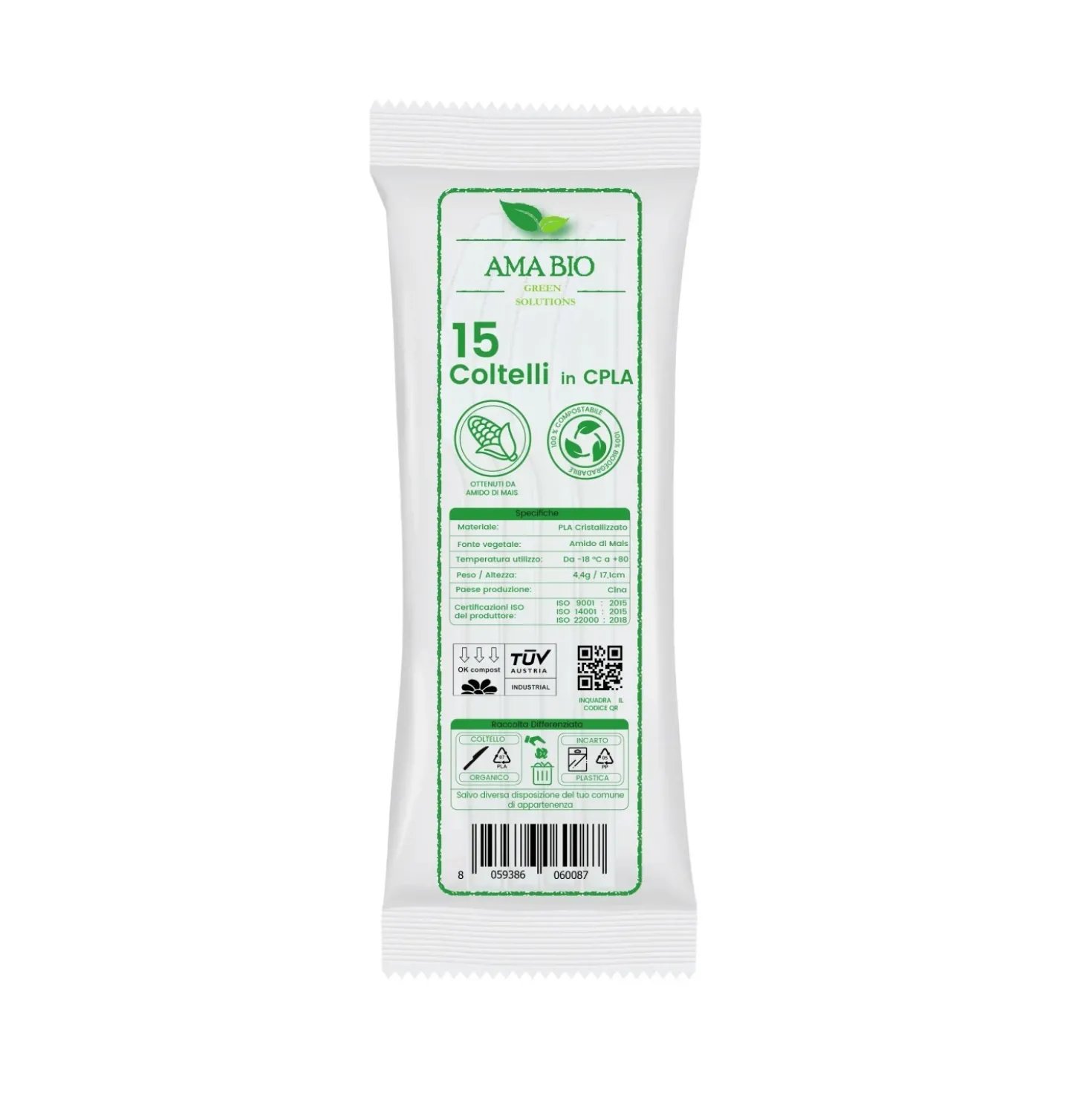 Coltelli Ama Bio H 17,1 cm termoresistenti