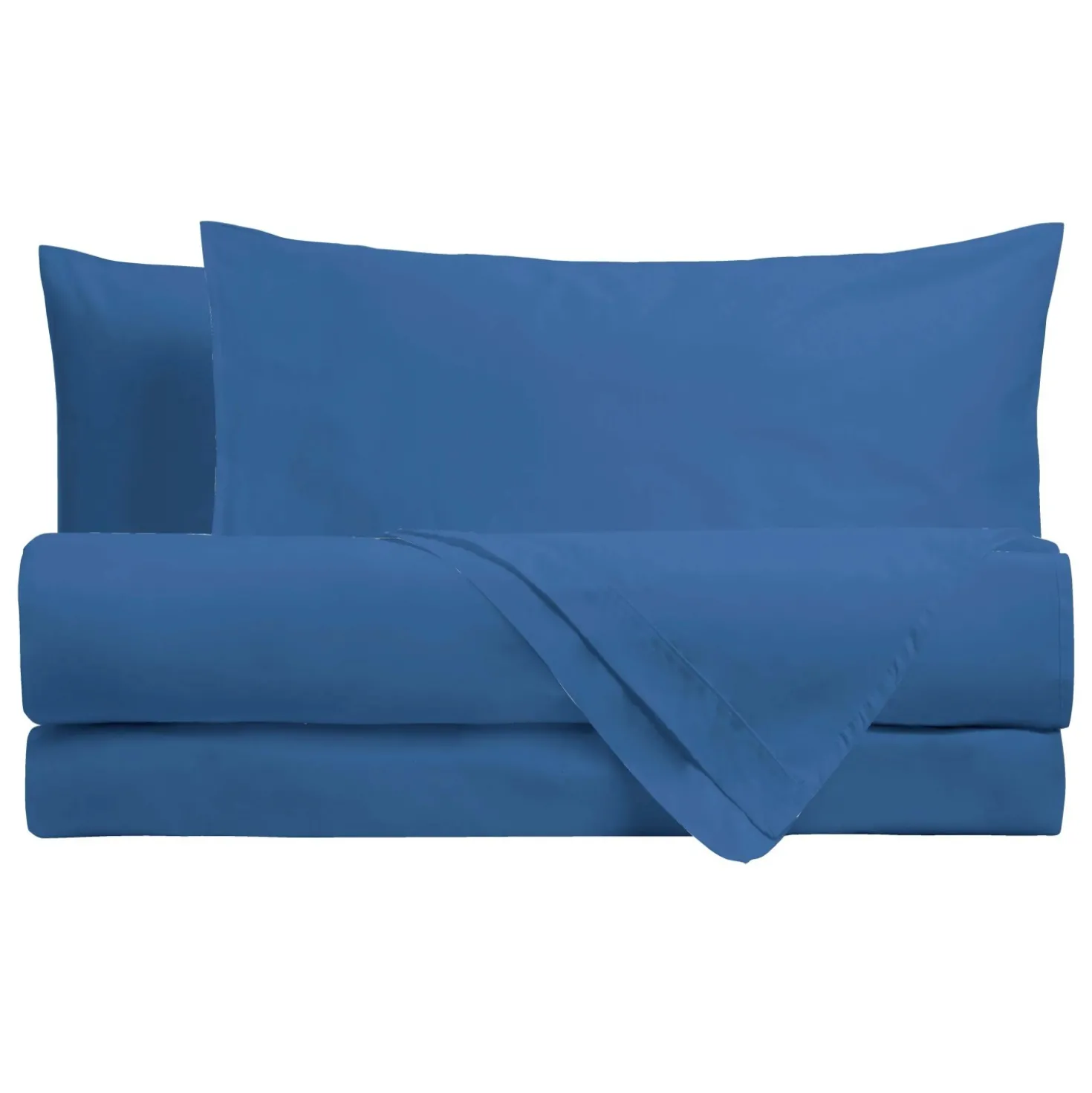 Completo letto matrimoniale tinta unita 100% cotone