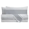 Completo letto singolo stampato geometrico grigio