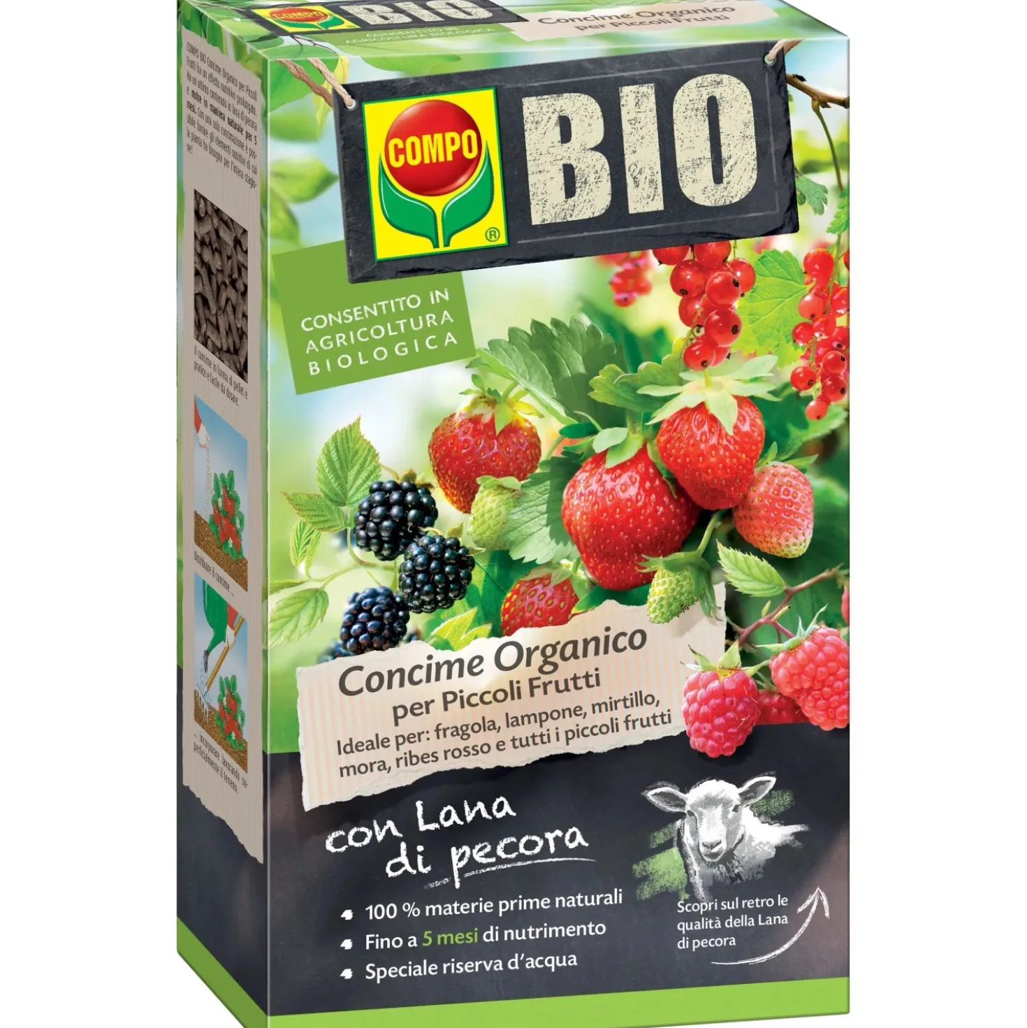 Concime per orto fragole e piccoli frutti Compo Bio 750 g