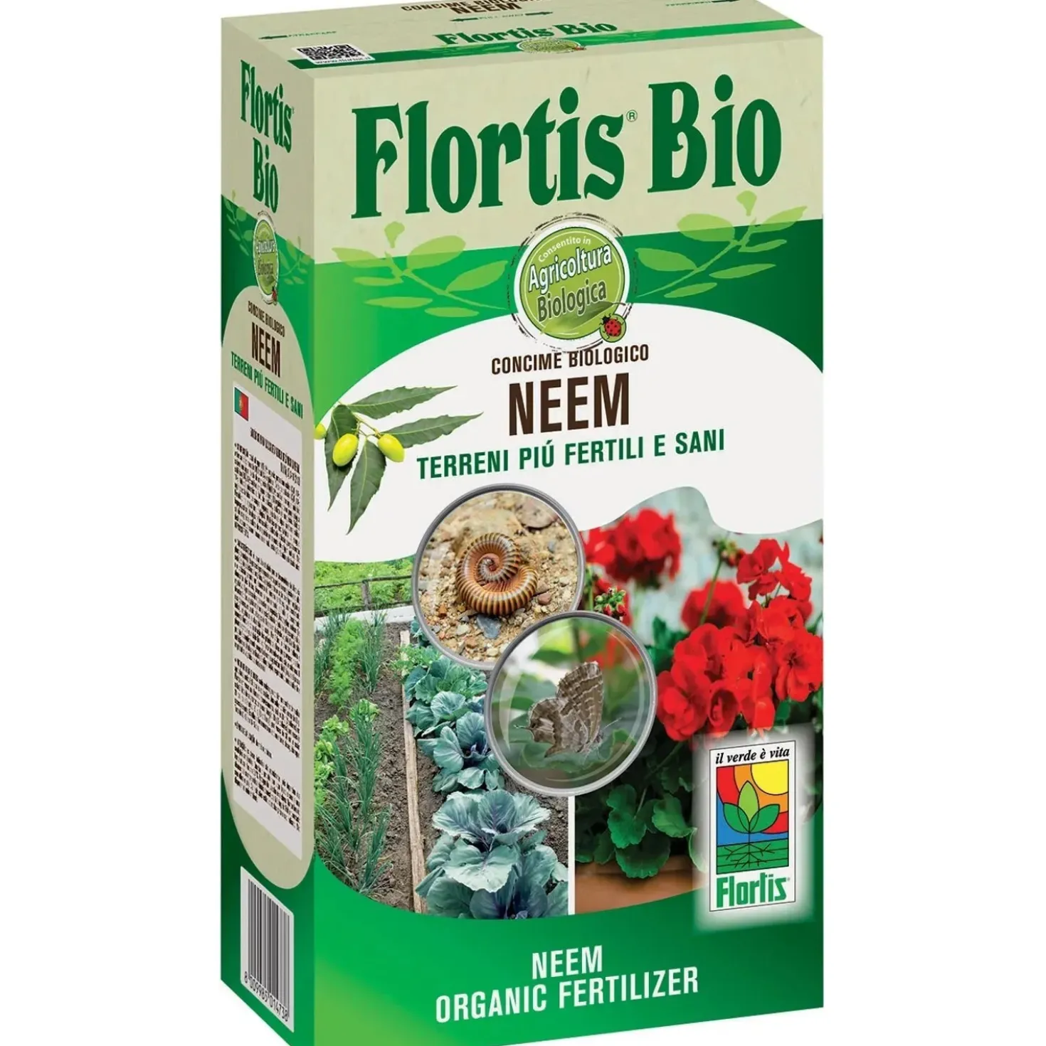 Concime universale per fiori organico azotato Flortis Neem 800 g
