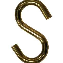 Confezione 5 ganci a S ottonati d. 6 mm