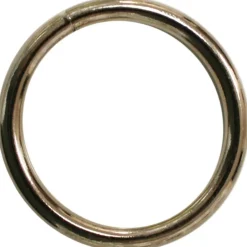 Confezione 3 pezzi anelli saldati nichelati 3,4 x 25 mm