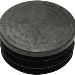 Confezione 1 puntale alettato tondo 60 mm in pvc nero