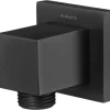 Connettore angolato flessibile quadrato Idrostile nero