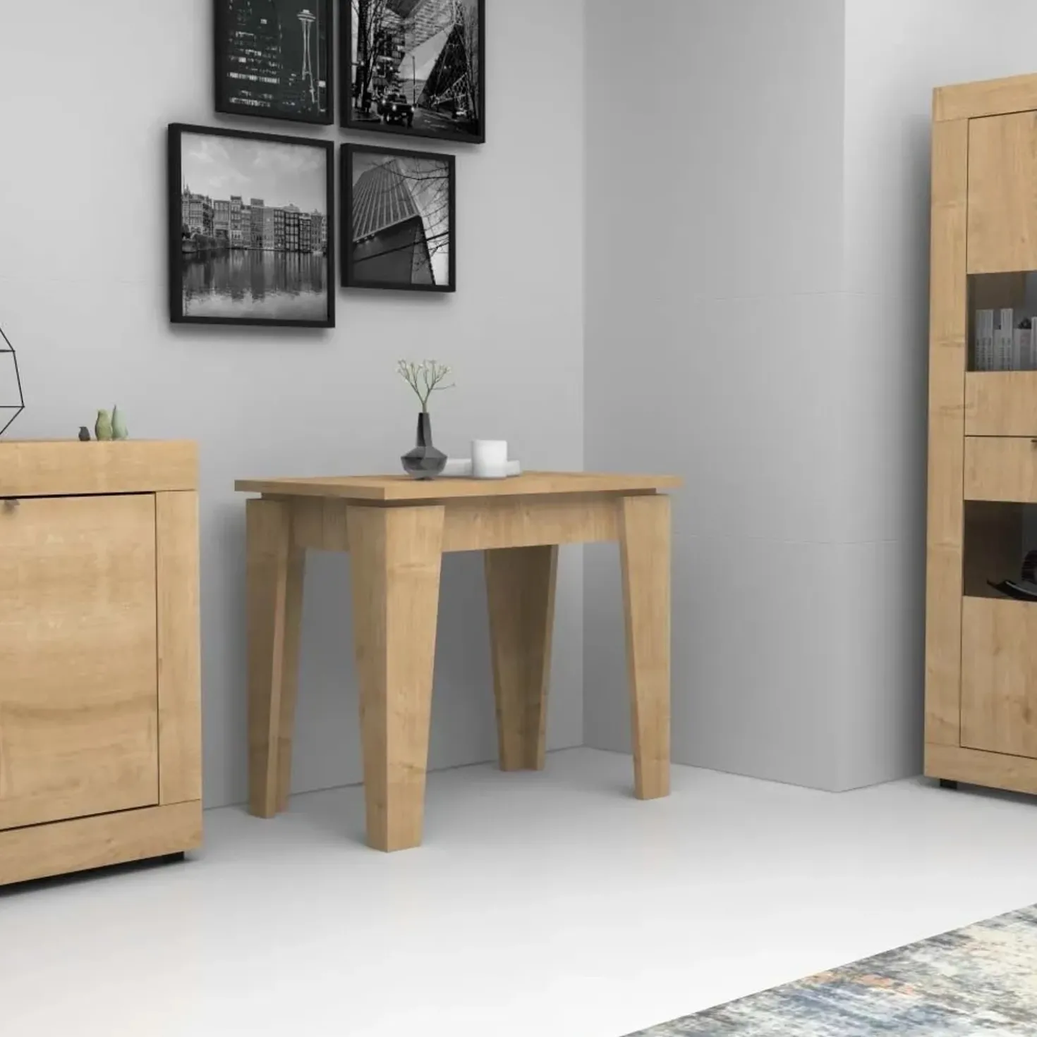 Consolle allungabile Natron rovere 50x90 cm