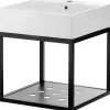 Consolle bagno sospesa Madruga Idrostile lavabo 60x50 cm bianco