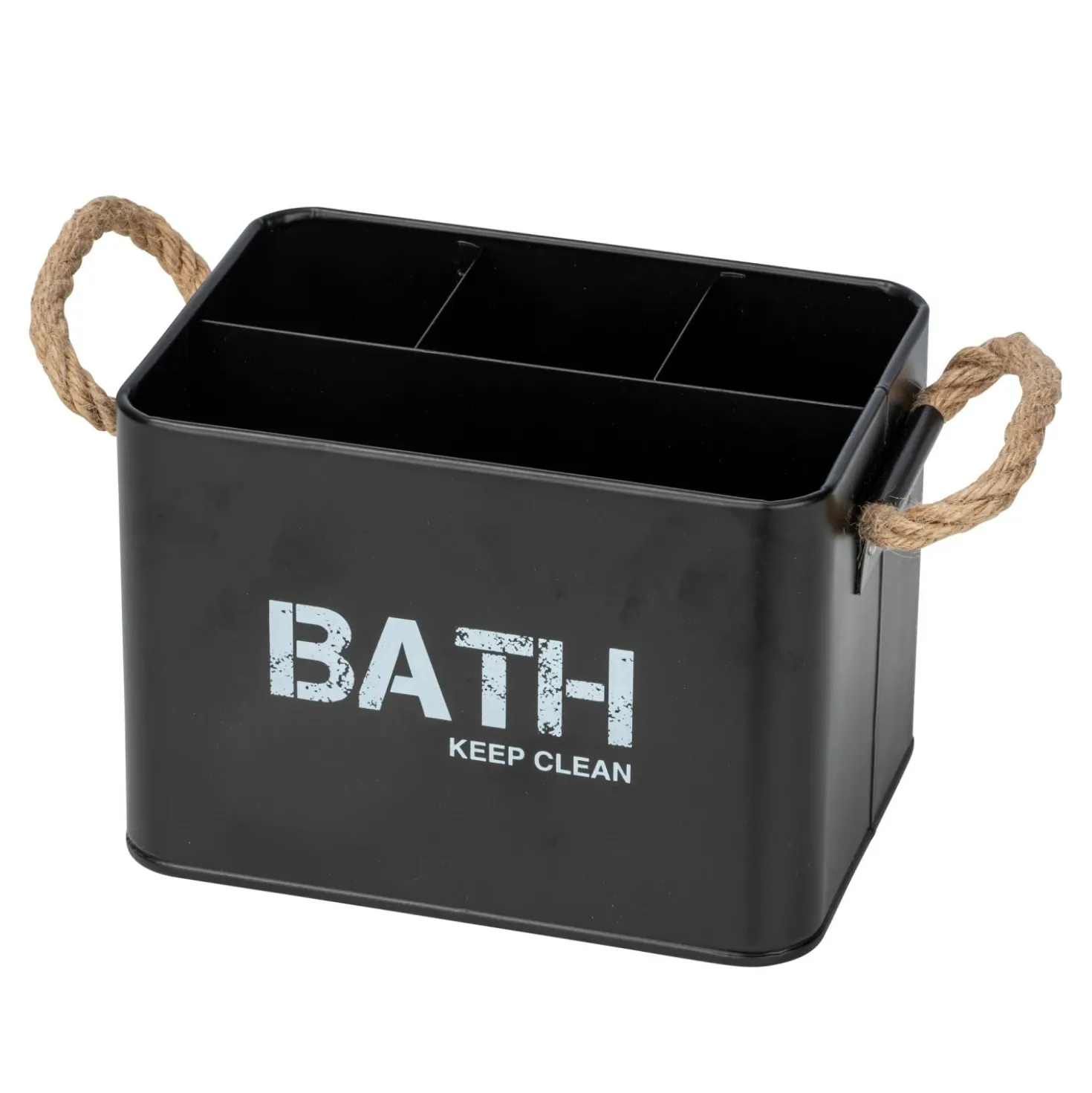Contenitore bagno Wenko Gara 4 scomparti in acciaio nero