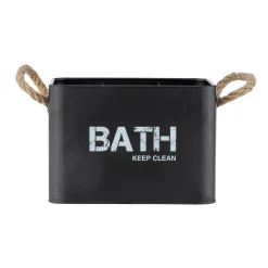 Contenitore bagno Wenko Gara 4 scomparti in acciaio nero