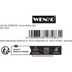 Contenitore bagno Wenko Gara bianco con coperchio