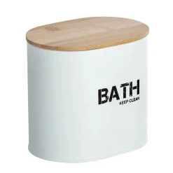 Contenitore bagno Wenko Gara bianco con coperchio