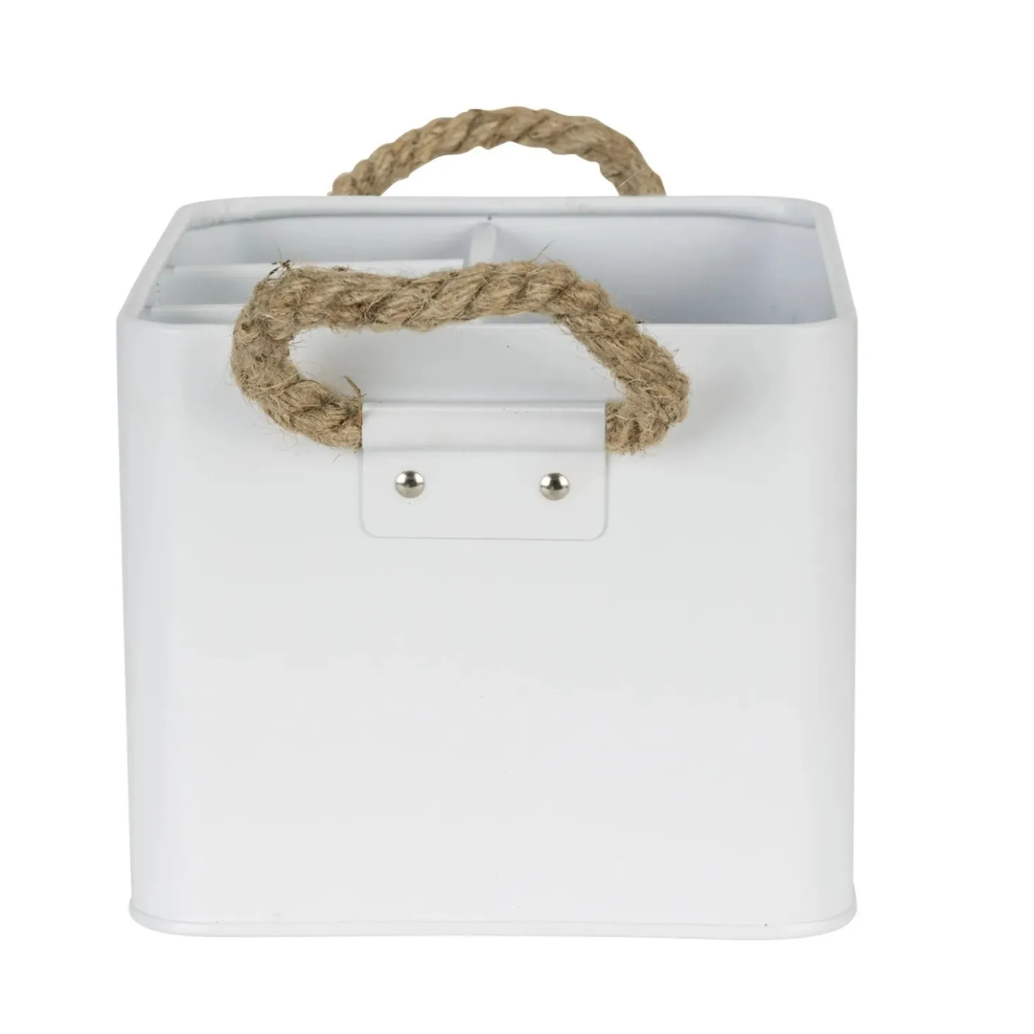 Contenitore bagno Wenko Gara 4 scomparti in acciaio bianco
