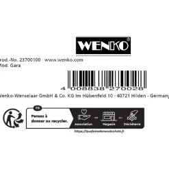 Contenitore bagno Wenko Gara 4 scomparti in acciaio bianco
