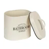 Contenitore da bagno con coperchio Uri ovale beige