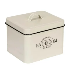 Contenitore da bagno con coperchio Uri beige