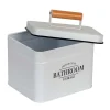 Contenitore da bagno con coperchio Pali bianco